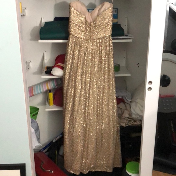 Amsale London Gold Sequined Dress- Hemmed! - Picture 5 of 5